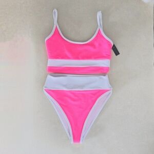 Beach Riot ribbed Eva Bikini Top Emmy High-Waist Bottom M New